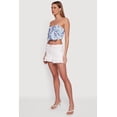 thumbnail image 2 of Women's Denim Frayed Ruffle Tiered Mini Skirt, 2 of 4
