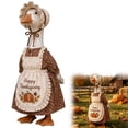 thumbnail image 3 of SHENGXINY Porch Goose Outfit, Vintage Thanksgiving Pumpkin Dress with Apron Goose Clothes for Yard Patio Fall Front Door Decor Brown 23 in, 3 of 8