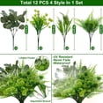 thumbnail image 2 of Set de plantas artificiales TURNMEON, 12 paquetes para exterior/interior, 2 of 8