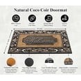 thumbnail image 3 of A1 Home Collections 38"×23" Natural Coir & Rubber Doormat - Decorative Welcome Design, Heavy Duty Coconut Fiber Entry Mat with Non-Slip Backing - Anti-Shed Treated, Low Profile Outdoor Front Door Mat, 3 of 6