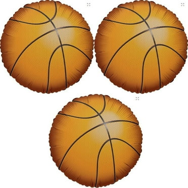 3 Basketball Foil Balloons 18"