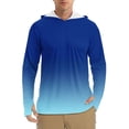 thumbnail image 2 of Txeol Men's Sun Protection Long Sleeve Hoodies Outdoor Rash Guard Fishing Shirts Gradient Color Athletic Pullover with Thumb Hole Limited Time Deal,Sky Blue,XXL, 2 of 5