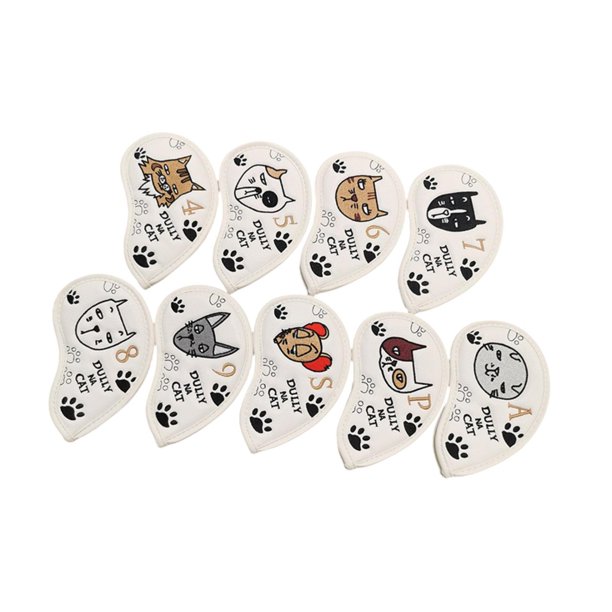 Juego de 9 fundas para palos de golf DYNWAVEMX Diseño de gato