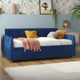 thumbnail image 1 of Mr. Kate Daphne Upholstered Daybed with Roll Out Trundle, No Box Spring Needed, Twin/Twin Size, Dark Gray Linen, 1 of 8