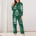 thumbnail image 2 of Fotbe Christmas Trees Conjunto de Pijama de Manga Larga para Mujer con Estampado, Ropa de Dormir de 2 Piezas, Conjunto de Casa Suave y Cómodo con Bolsillos-X-Large, 2 of 7