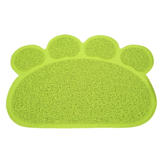 Litter Box Mat Cat Litter Mat Prevent Slip Waterproof Soft Paw Shaped PVC Cat Litter Box Pad For Indoor Floor