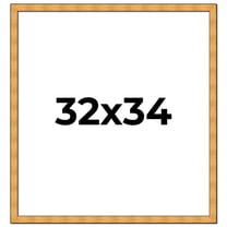 32x34 Frame Gold Rustic Solid Wood Picture Frame | 1.25 Inch Wide Moulding | Rustique Gold