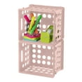 Sterilite Mini Crate Plastic, Blush Pink