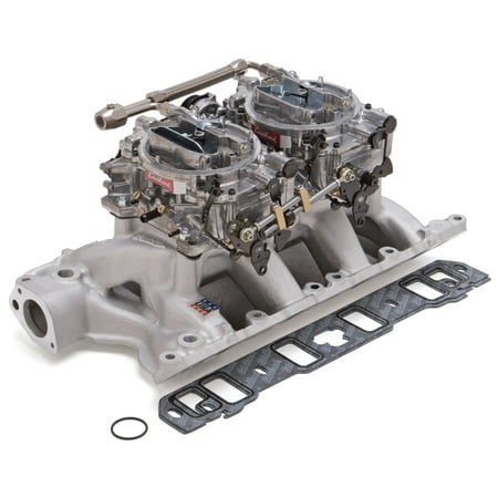 Air Gap Dual Quad Manifold - Edelbrock 2085 RPM Air-Gap Dual-Quad Intake Manifold/Carburetor Kit