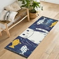 thumbnail image 6 of Cute Cat with Fish Bedroom Runner Rug 2'x 6' Non Slip Carpet Indoor Home Area Rug Living Room, 6 of 8