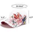 thumbnail image 5 of Women Embroidery Butterfly Baseball Cap Flower Print Bling Cap Sun Hat Adjustable, 5 of 5