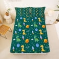 thumbnail image 5 of Erosebridal Green Yellow Dinosaur Full Size Sheets,Multicolor Dino Lovely Cute Animals Bed Sheets For Boys Kids 4 Pieces, 5 of 6