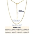 thumbnail image 7 of PROSTEEL 14K Gold Plated Paperclip Necklace for Women Jewelry 1.7mm Thin Sterling Silver Chain Non-tarnish 18 inch Birthday Valentines Gifts for Her/Him, 7 of 7