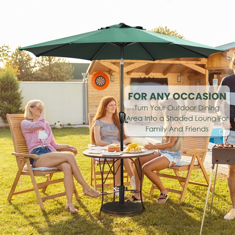 bcp 9 aluminum patio market umbrella Patio Premier 9' Round 8-Rib Aluminum Market Umbrella in Hunter Green