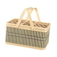 thumbnail image 4 of Cesta tejida de bambú Cesta de almacenamiento Cesta portátil Cesta de compras Cesta de compras Cesta de compras para bocadillos Cesta de compras para A, 4 of 8