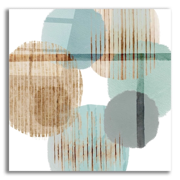 Epic Art 'Teal Harmony II' by Flora Kouta Acrylic Glass Wall Art, 12"x12"