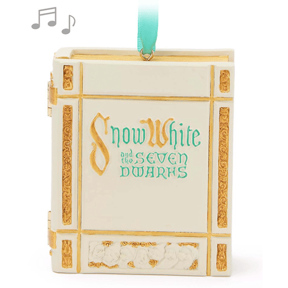 Disney Parks Musical Book Ornament Snow White Seven Dwarfs Storybook New w Tag