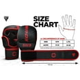 thumbnail image 2 of RDX Gants de Boxe MMA Grappling Muay Thaï Sparring Kickboxing KARA Rouge Mat, G/TG, 2 of 9