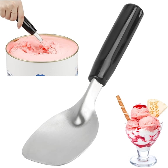 Tutuviw Heavy Duty Ice Cream Spade Scoop,Ice Cream Paddle for Hard&Creamy,Stainless Steel Flat Ice Cream Scoop with Plastic Handle,Durable Bend Proof Ice Cream Scooper Butter Cutter,Dishwasher safe