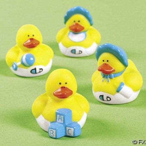 mini neon rubber ducks