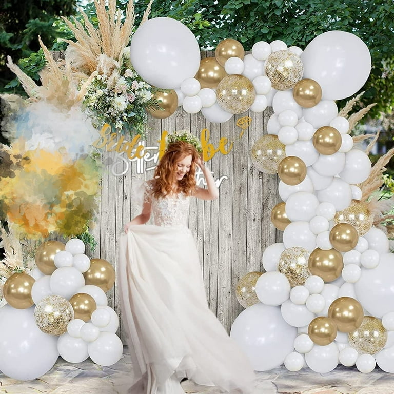 YANSION Gold Bride To Be Balloons Set, Ring Balloon for Bride To