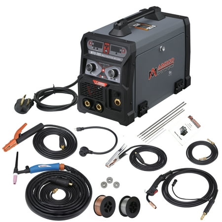 MTS-205A MIG Flux Cored Wire, TIG Torch, Stick Arc Welder 3-IN-1 Combo (Best Mig Tig Combo Welder)