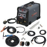 205-Amp MIG Flux Core Wire, TIG Torch Stick Arc Combo Welder, DC Inverter 3-in-1 Welding, 2T/4T 115/230V Dual Voltage, MTS-205
