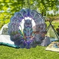 thumbnail image 3 of Peacock Rotating Wind Chimes For Outside Metal Hanging Decorations Gift Colorful Wind For Home Tree Ornaments, 3 of 3