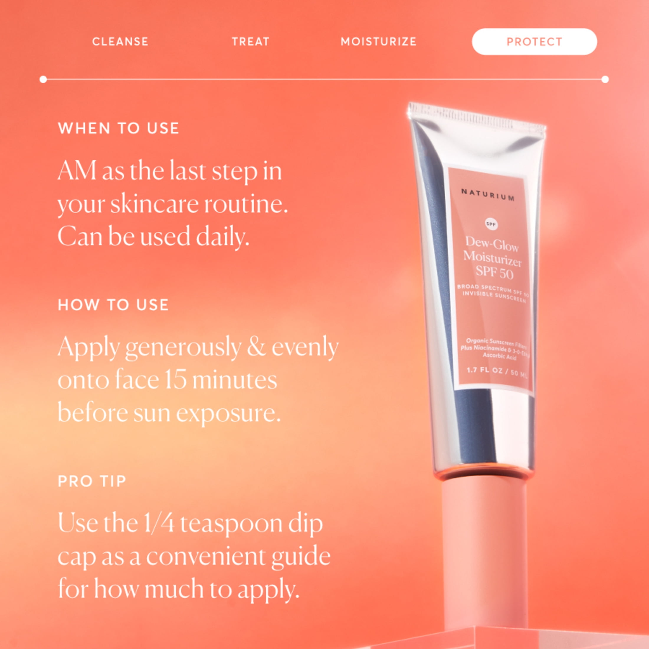 Naturium Dew-Glow Moisturizer SPF 50, Daily Moisturizing Sunscreen & Face Primer, Skin Protector with Dewy Finish, 1.7 fl oz