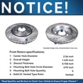 thumbnail image 5 of Detroit Axle - Brake Kit for Volkswagen Beetle Golf Jetta Replacement Drilled & Slotted Disc Brake Rotors Ceramic Brakes Pads : 11.02" Front and 9.13" Rear Rotors, 5 of 11