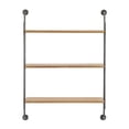 thumbnail image 6 of DecMode 7"W, 33"H Metal Industrial Wall Shelf, Brown, 1-Piece, 6 of 8