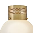 thumbnail image 4 of 84221LCB Lark Taj - 12W 1 LED Small Flush Mount-13 Inch Tall and 9.75 Inch Wide-Lacquered Brass Finish, 4 of 7