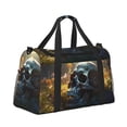 thumbnail image 2 of Bingfone Flower Field Skull Print Travel Duffel Tote Bag,Waterproof Shoulder Weekender Bag For Women and Men Swim Sports Travel Gym Bag，Foldable and expandable bag Lightweight, 2 of 7