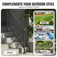 thumbnail image 6 of 5-6 Step Handrails for Outdoor for Seniors Porch Deck Black Retro Arch, 6 of 11