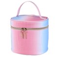 thumbnail image 1 of Bolso cosmético de gran capacidad portátil del color de la pendiente, hecho de PU, 1 of 5