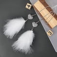 thumbnail image 4 of Accesorios para espejos retrovisores, accesorios colgantes para espejos retrovisores de autos brillantes, dijes de plumas blancas con corazón de amor de diamantes Sincero  Hogar, 4 of 6