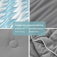 thumbnail image 5 of Cozy Bliss Seersucker Cooling Comforter Lightweight 90*90 Blanket Summer Quilt for Hot Sleepers, Dark Gray, 5 of 5