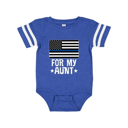 

Inktastic Police Officer Aunt Law Enforcement Flag Gift Baby Boy or Baby Girl Bodysuit