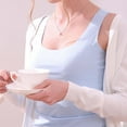 thumbnail image 4 of Tank Tops for Women Crew Neck Sleeveless Basic Solid Color Summer Casual Layering Shirts Sky Blue M, 4 of 6