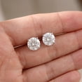 thumbnail image 4 of Pompeii 3 CT Round Lab Grown Diamond Screw Back Studs 14K White Gold (GH,VS2-SI1), 4 of 5