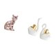 thumbnail image 5 of Estatua de gato, estatua de cisne, figura de escritorio, esculturas de cerámica, decoración de animales, centro de mesa, ideal para regalar, decoració, 5 of 8