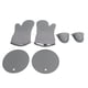 thumbnail image 2 of Juego de Guantes para Horno Nikou Resistentes al Calor Antideslizantes Color Gris, 2 of 15
