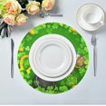 thumbnail image 5 of Coolnut St. Patrick's Day Treasures Round Placemats Set of 4 Polyester Table Mat Easy to Clean Heat Resistant Wipeable Placemats for Dining Table,St. Patrick's Day Home Decor, 5 of 7