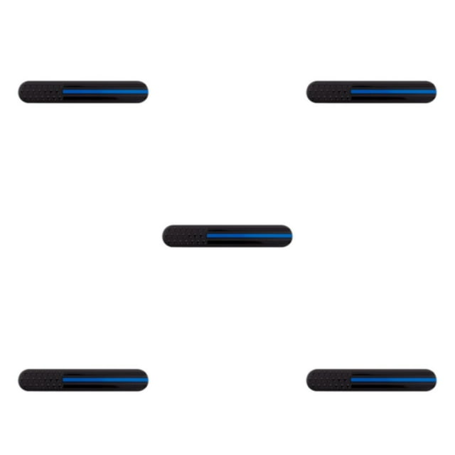 Wweixi 1/2/3/5 Cool Style Stickers For Standout Look On Ride Durable Car Stickers Stylish Black blue line one pair 5PCS