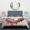 thumbnail image 3 of Designart "Angelic Dusty Pink Wings" Abstract Bedding Covert Set - Glam Pink Fantasy Bed Set With 2 Shams, 3 of 6