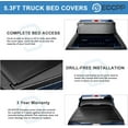 thumbnail image 4 of ECCPP 5.3FT Truck Bed Cover Kit Soft Tri-Fold Tonneau Cover For Chevrolet Colorado 2004-2011,for GMC Canyon 2004-2011,for Isuzu i-350 2006,for Isuzu i-370 2007-2008 - Only Fits 5'3"FT Ttuck Bed, 4 of 6