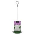 thumbnail image 4 of Tomfeel Rana Comedero para pájaros Lámpara solar Luces Comedero para pájaros salvajes Candelabros de Tomfeel Morado, 4 of 7