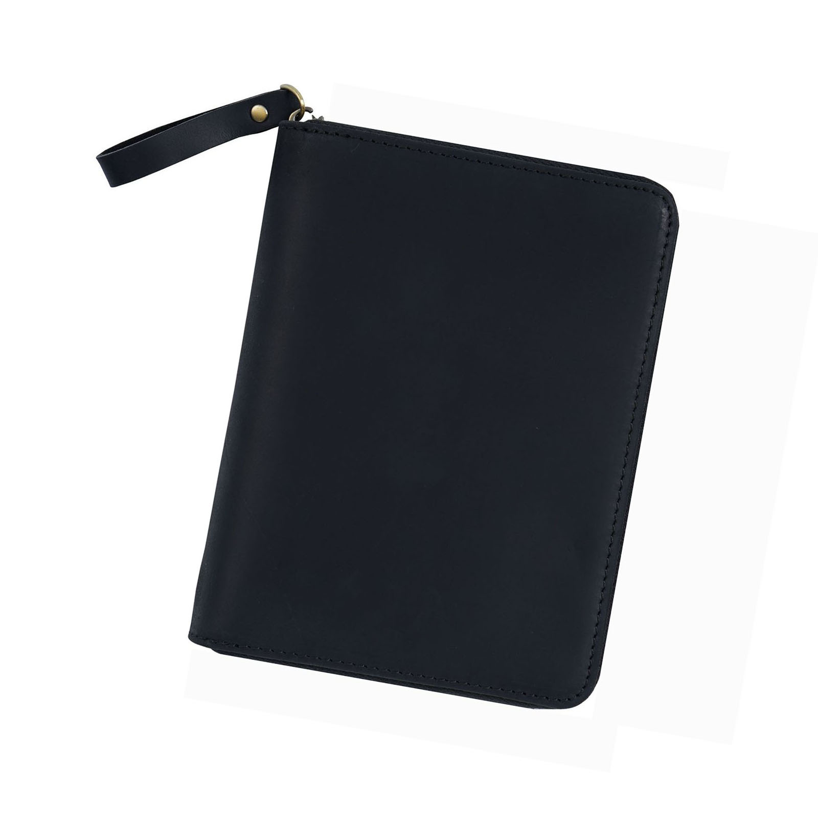 Zippered Leather Notebook Protector with Pen Slot for 3.5x5.5Inch Field Notes Handmade Journal Covers