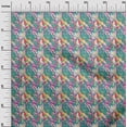 thumbnail image 3 of oneOone Tissu Georgette Viscose Vert Turquoise Abstrait Matériel de Robe Tissu Imprimé Tissu au Mètre 42 Pouces de Large, 3 of 5
