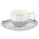 thumbnail image 1 of 1 juego de elegante platillo con forma de concha con taza de café de cerámica y platillo para café, té y leche, kit de taza elegante y práctico, 1 of 8